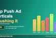 Top push notification ad verticals bar chart illustration