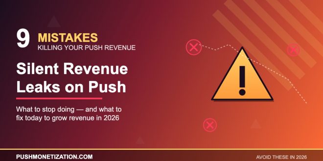 Push monetization mistakes warning illustration